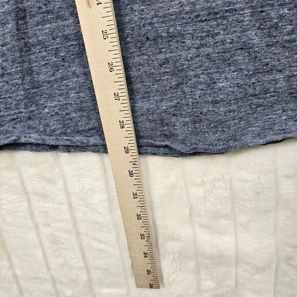 Marine Layer Men's Re-Spun Henley Long Sleeve Shirt Size Large Blue Slub - Picture 7 of 9